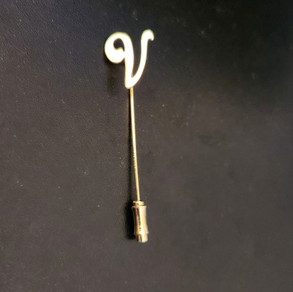 Gold Initial Stick Pin